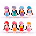 1pc Long Hair Girls figures Cartoon Character Miniature FigurineWholesale Price Fairy Garden Supply Anime garden Cake Decoration action model doll DIY accessories Fairy Gardens Fairy Garden Supplies Miniature Accessories